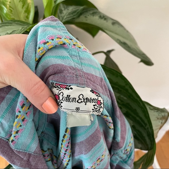 Vintage Blue and Purple Baja Hoodie - Picture 9 of 9